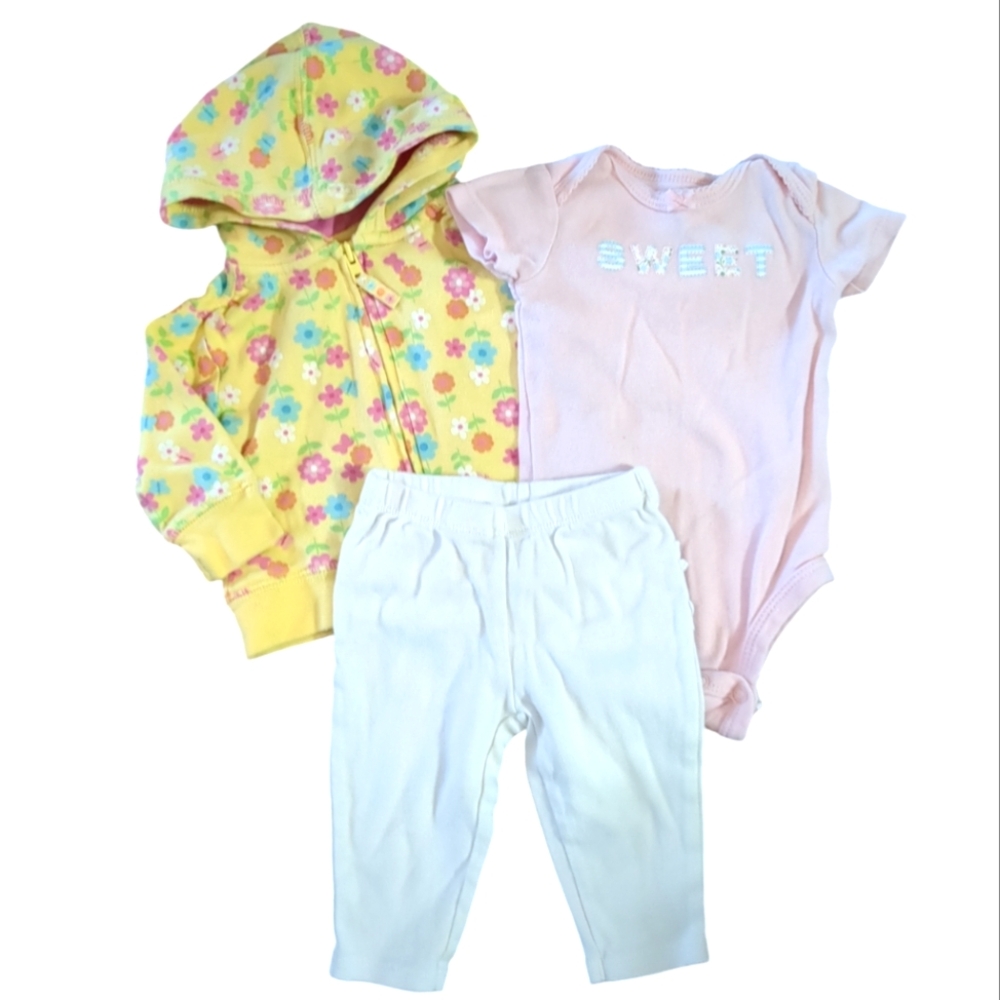 CARTER'S 3 Piece Baby Girl Outfit
